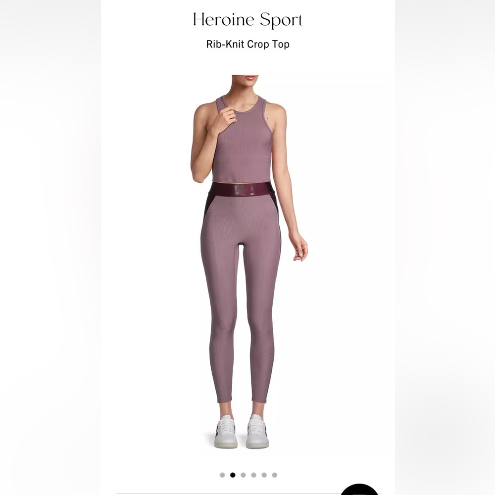 Heroine sport ribbed knit crop top